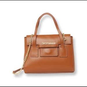 Persamen New York Top Handle Chain Strap Small 
Leather Bag